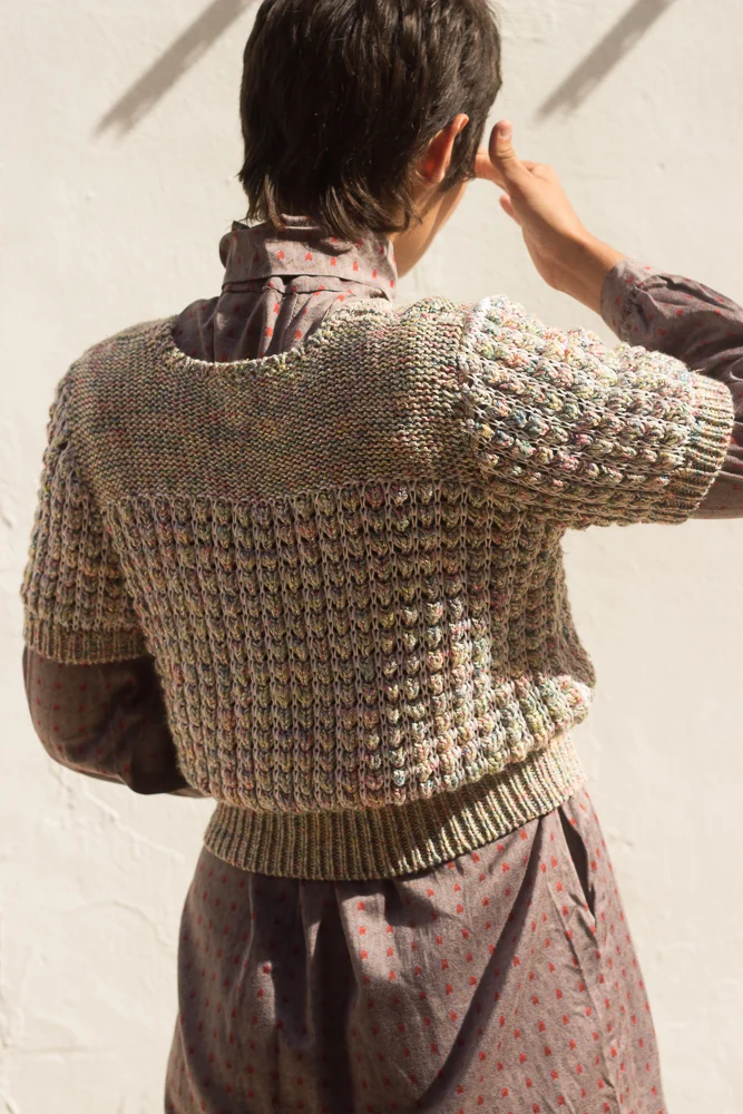 幾何学　ITALIAN KNITTED WEAR 1970s Italian Popcorn Knit Sweater — Wayward Collection